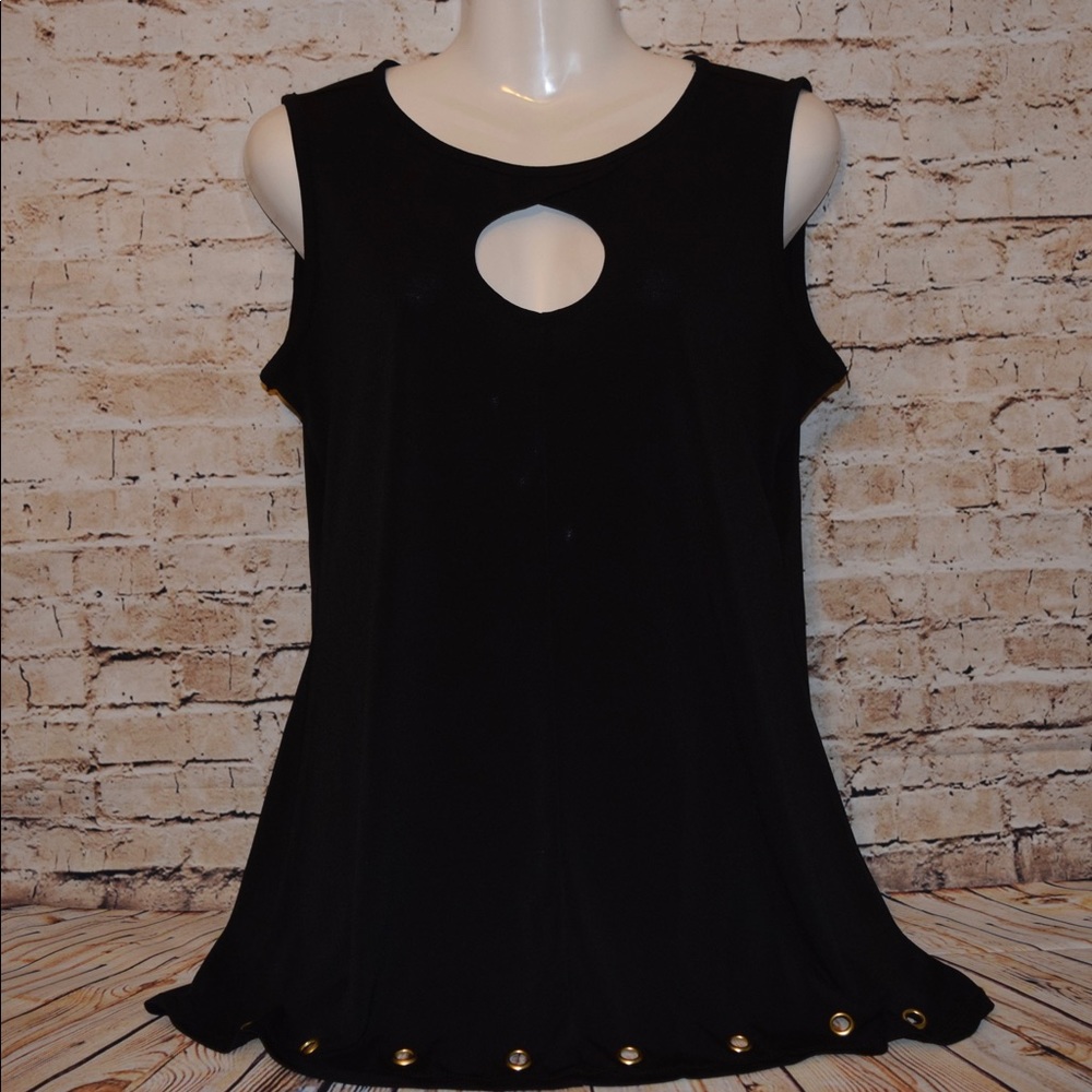 Black cut out blouse